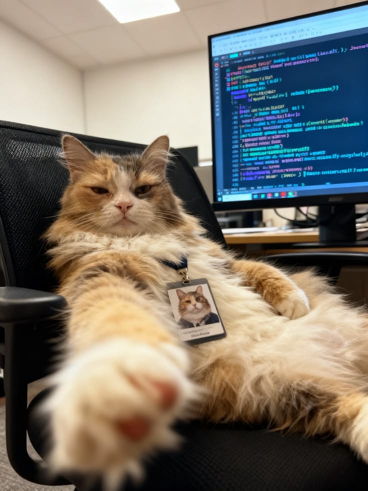 Ilustrasi seorang developer bekerja dengan beberapa layar monitor